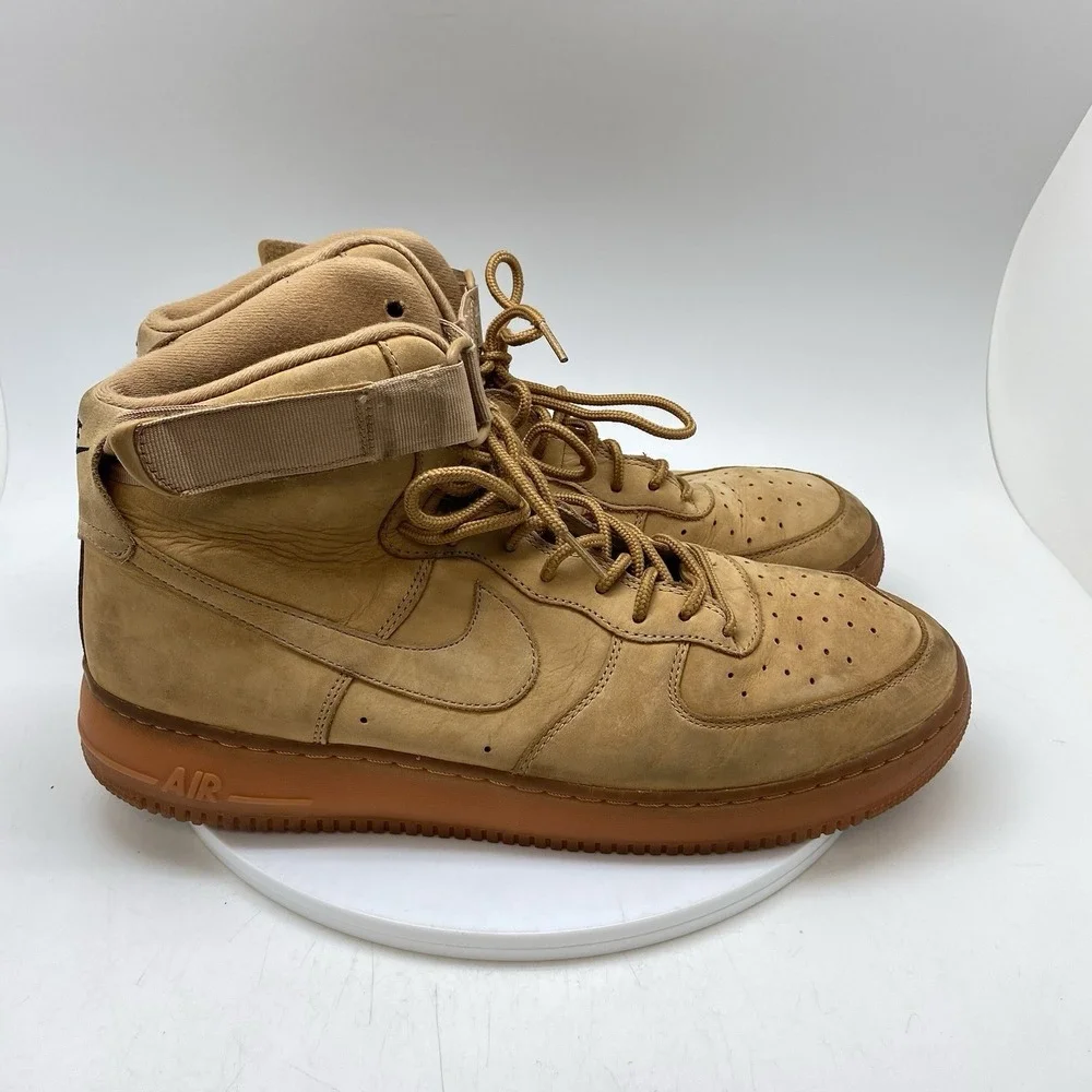 Nike Sneakers Mens 13 Air Force 1 High 07 LV8 Wheat Flax 882096-200 Causal Shoes